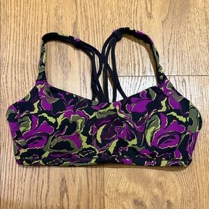 Lululemon Athletica Camouflage Sports Bra in Purple and Green